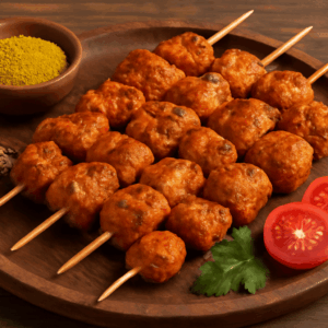 pinchos moruno artesano en plato