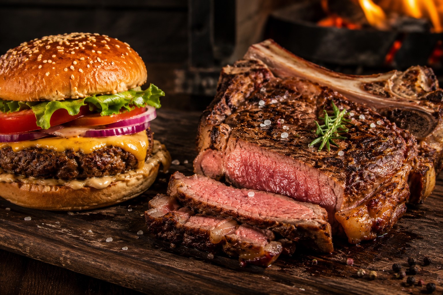 Riesgos de las hamburguesas poco hechas y carne de vacuno